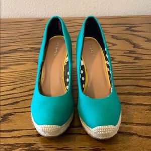 Turquoise NWOT Merona Wedges